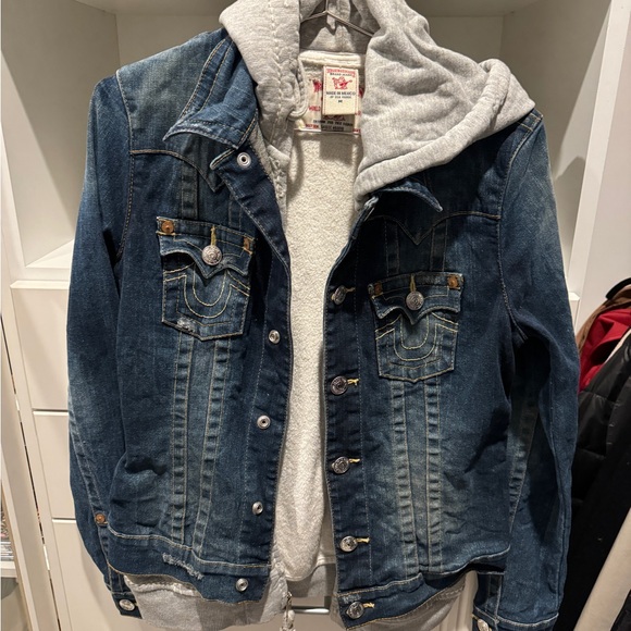 True Religion Jimmy Hooded Denim Jacket - Picture 9 of 9